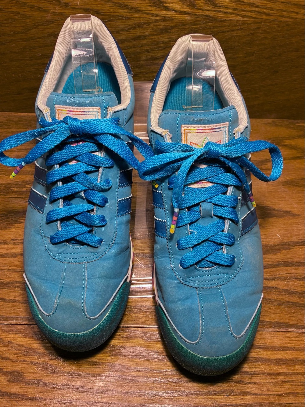 Adidas Originals Samoa Rainbow Sole Sneakers Blue Women’s Size 9 Style G99508 - Picture 6 of 16